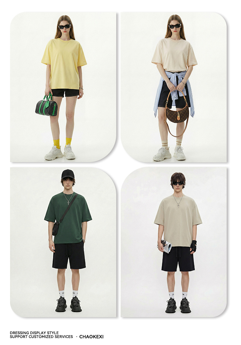 CKX男装2026春夏季305G重磅t恤男美式纯棉潮牌纯色短袖t恤男详情35