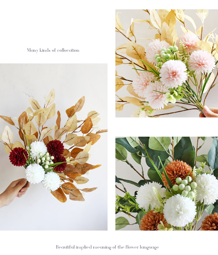 仿真假花摆件家居装饰客厅桌面绢花花艺餐桌花束工艺品礼品装饰品详情8