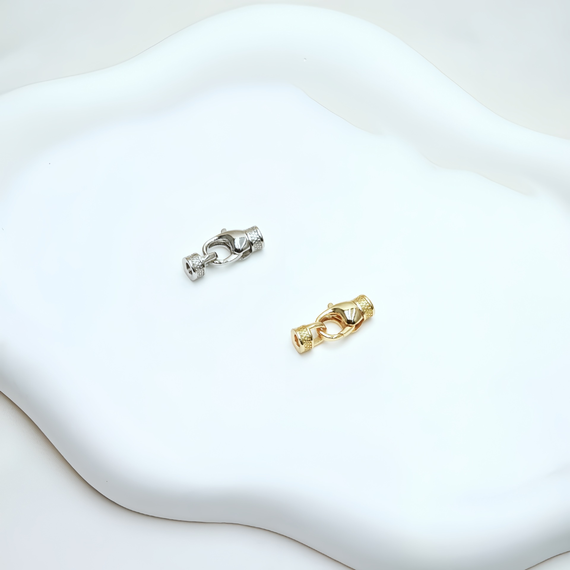 18K gold-plated lobster clasp, fish tail clasp, spring clasp, bracelet clasp, necklace clasp, sweater chain, end clasp pic 8