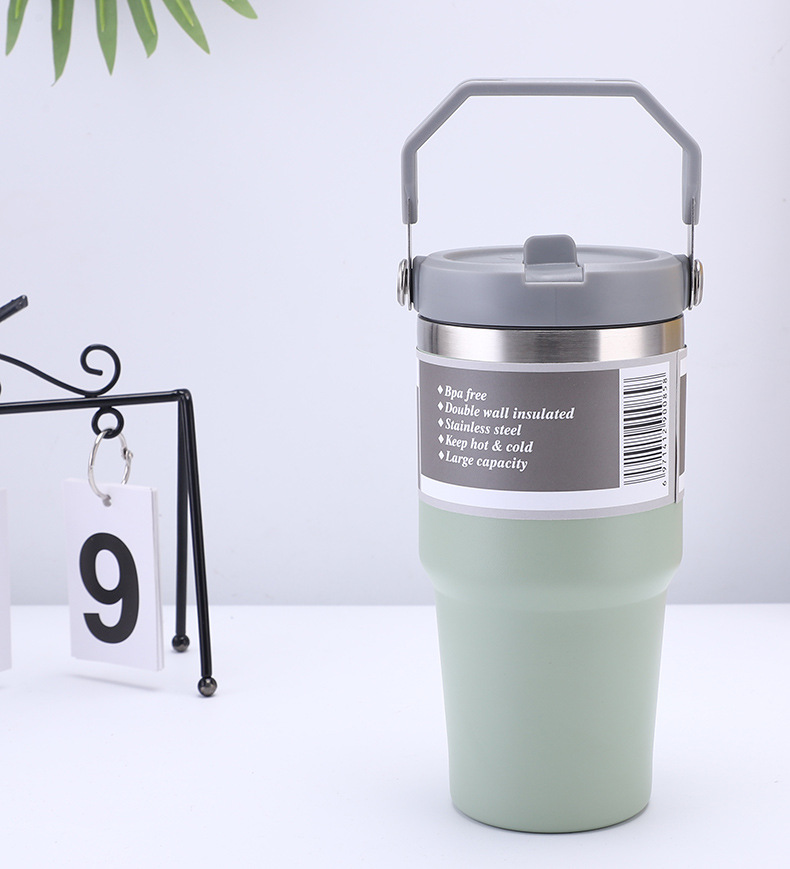 跨境简约大容量双层冰霸杯便携提手耐高温吸管杯汽车杯水杯保温杯详情14