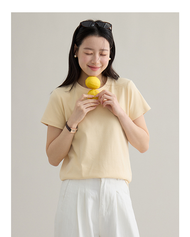 【 Blockbuster B: Super Comfortable Double-collar T-shirt with Upgraded Fabric 】 Spring short-sleeved T-shirt pic 46