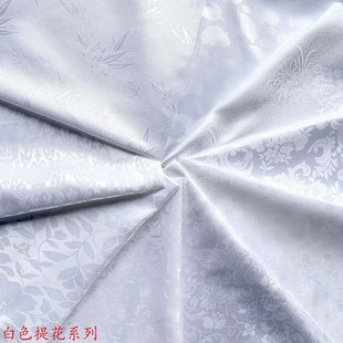 国潮黑底小红花提花布料布匹黑色人丝小草花鞋材服装面料提花布面料详情31