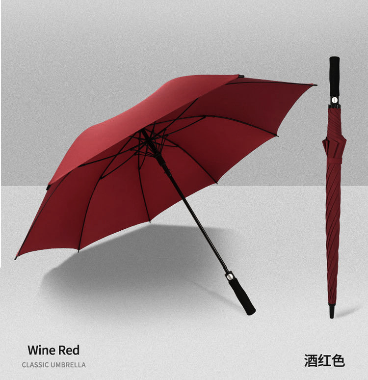 全纤维高尔夫伞男士高端商务伞超大抗风暴晴雨伞长柄伞直柄伞批发详情15