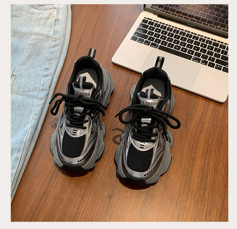 2025春夏季新款爆款老爹鞋女厚底增高轻便休闲运动鞋 网面透气百搭女式单鞋 潮流时尚舒适跑步鞋详情23