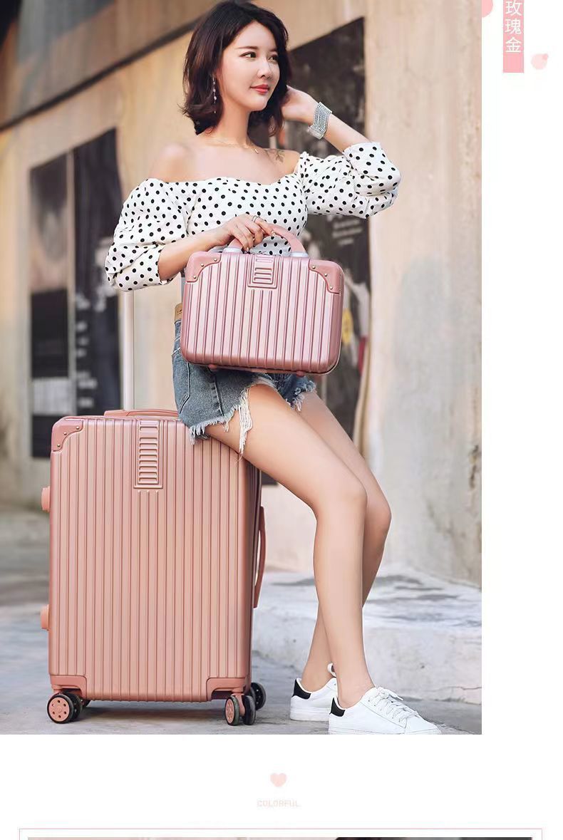 Student luggage, scratch-resistant and wear-resistant, female high school appearance level, combination case, male large capacity travel case, mother set, trolley case pic 7