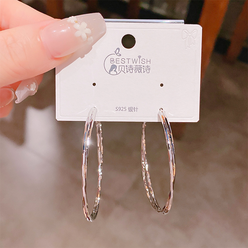 2025新品双圈极简风圈圈ins风耳环韩版气质高级感潮流大耳环女详情4