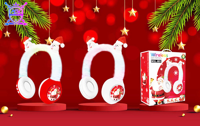 跨境直銷新款頭戴式無(wú)線藍(lán)牙耳機(jī) 創(chuàng)意圣誕毛絨設(shè)計(jì) 重低音降噪潮流耳機(jī) 高品質(zhì)音質(zhì)享受詳情8