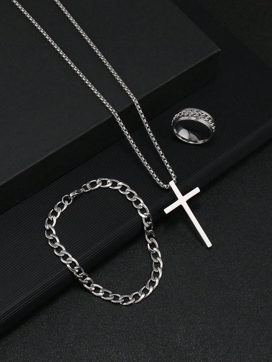 SHEIN Amazon temu best-selling European and American cross set decorative items. The chain can rotate and the electroplating does not fade pic 10