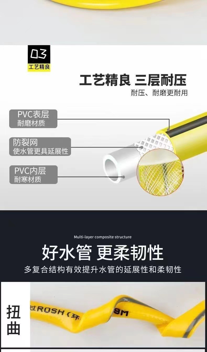 The manufacturer supplies high-pressure car wash water gun sets, household car wash water gun hose sets, and soft and cold-resistant water pipes for all four seasons pic 9