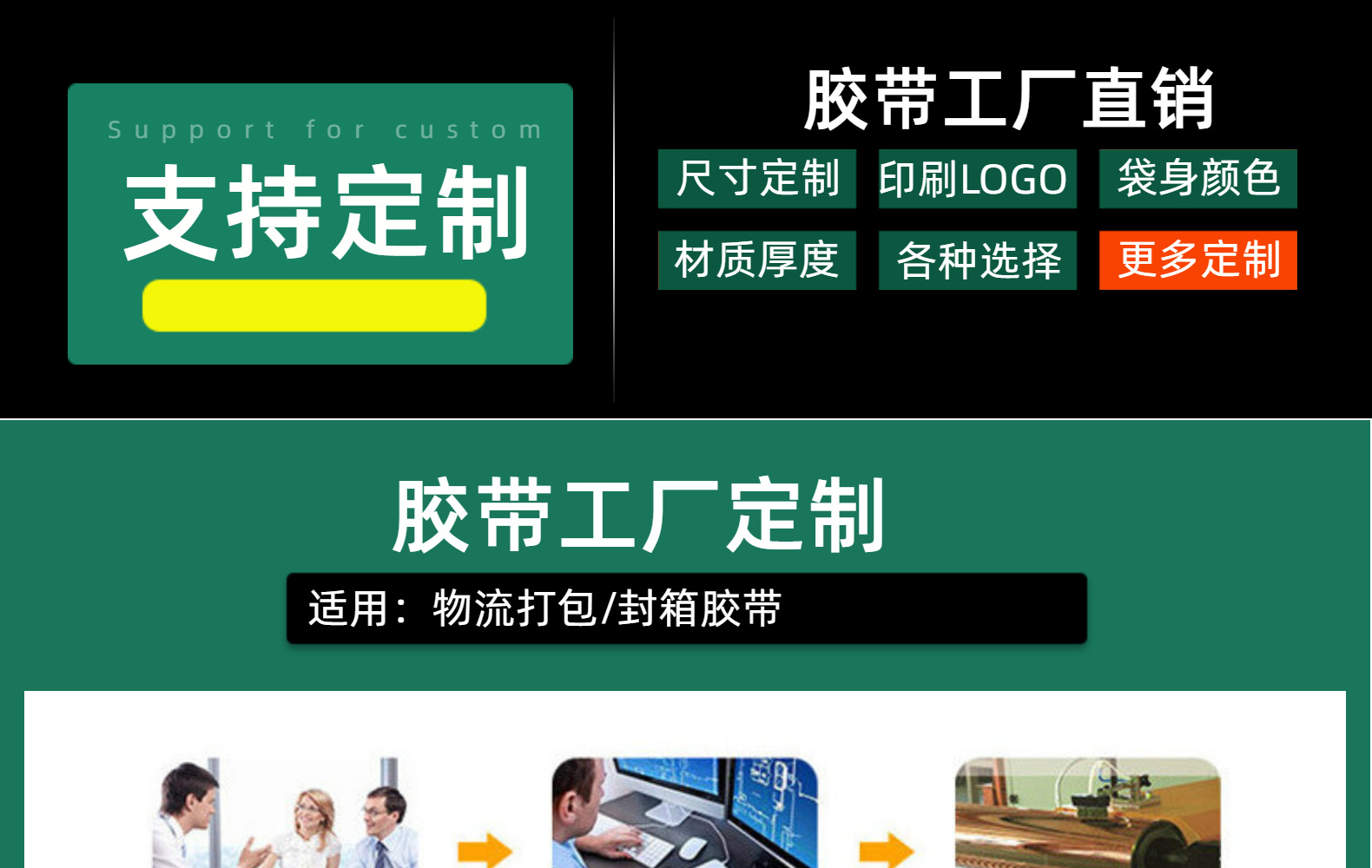 6cm宽加厚透明胶带快递电商大卷打包高粘度封箱米黄开票祝你爆单详情16