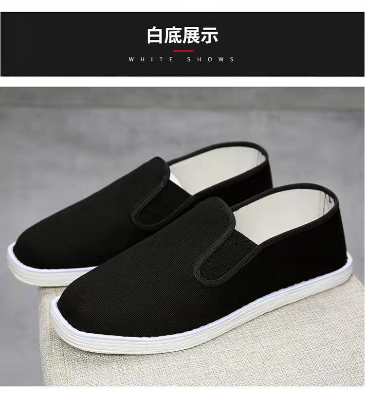 老北京布鞋男手工千层底布鞋一脚蹬布鞋透气舒适男士户外工作鞋详情8