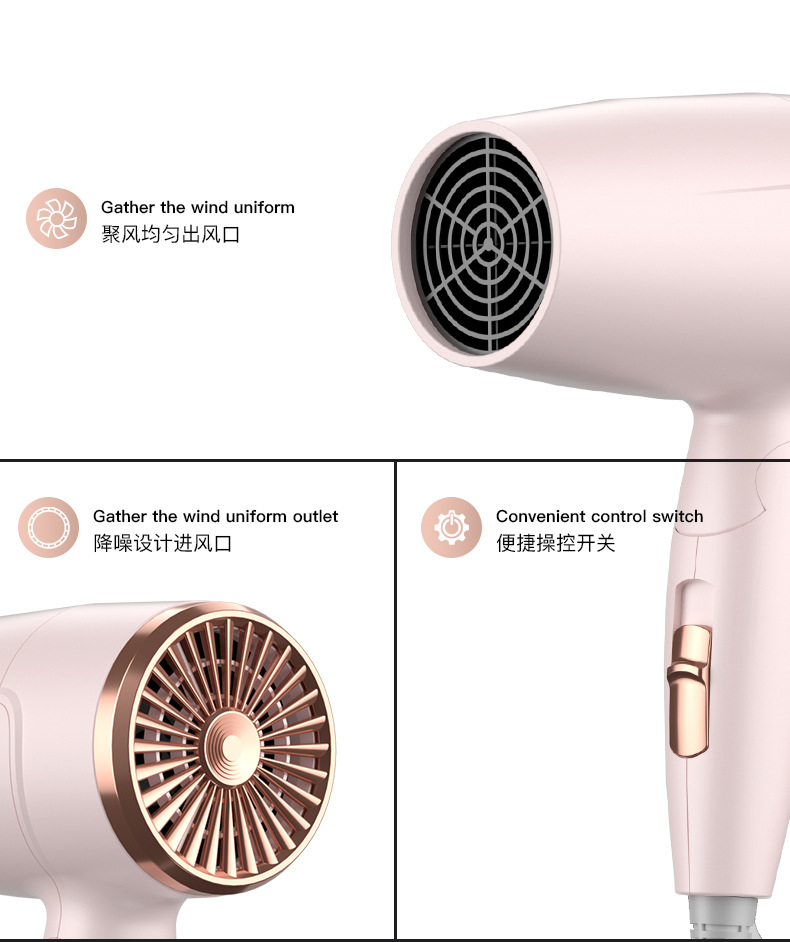 Cross-border new European standard hair dryer, low-power hair care, quick-drying household hair dryer gift M141 pic 15