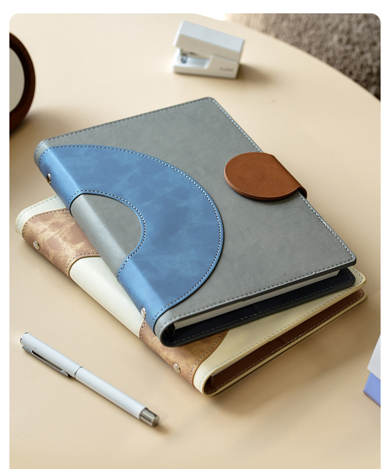 A5高档活页本笔记本本子简约商务办公记事本工作会议记录本印logo详情15