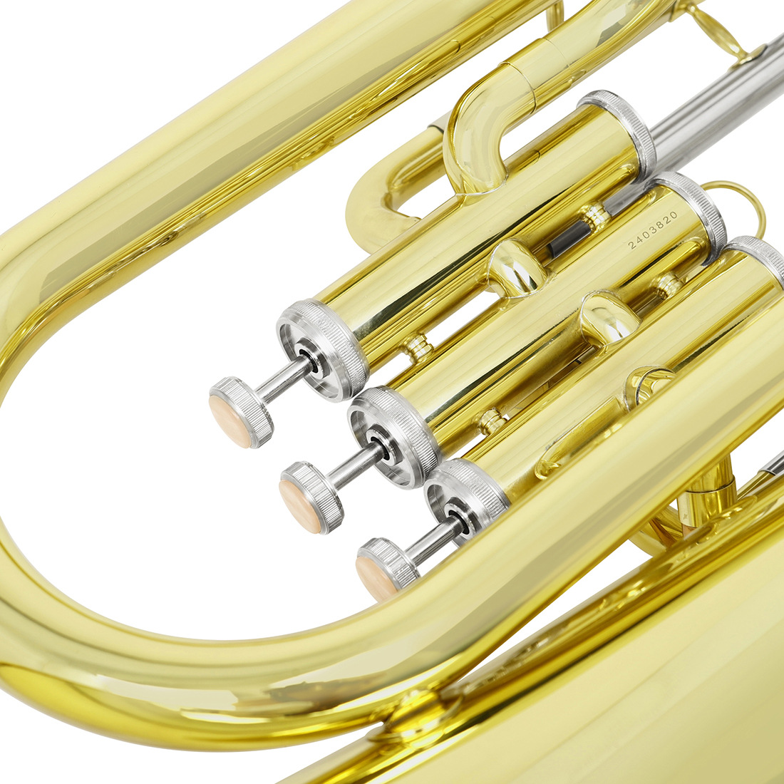 Comercio exterior abajo B tono 3 teclas de pie arriba bajo trompeta principiante juego profesional tuba cuerpo de tubo de cobre blanco llave vertical hug fabricantes pic 12