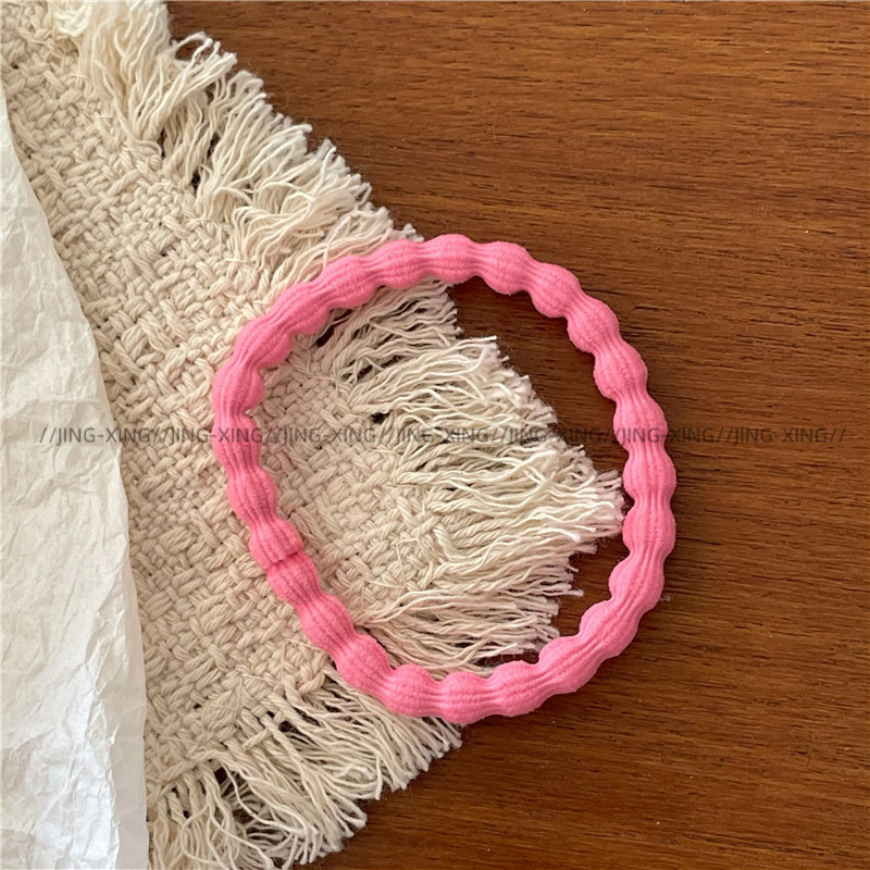 Ladylike style, gentle color series, colorful towel loops, hair bands, new daily basic leather bands, ponytail hair ties pic 26