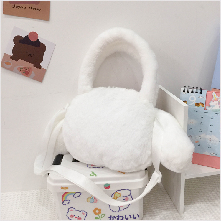 Japanese-style Instagram cute puppy cartoon plush bag, Korean-style soft girl single-shoulder crossbody bag, furry handbag pic 19