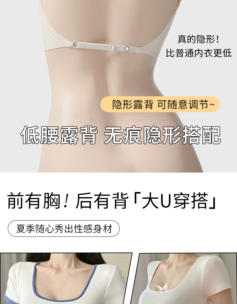 冰丝细肩带外扩内衣女小胸显大聚拢美背加厚6cm胸垫凉感漫画文胸详情8