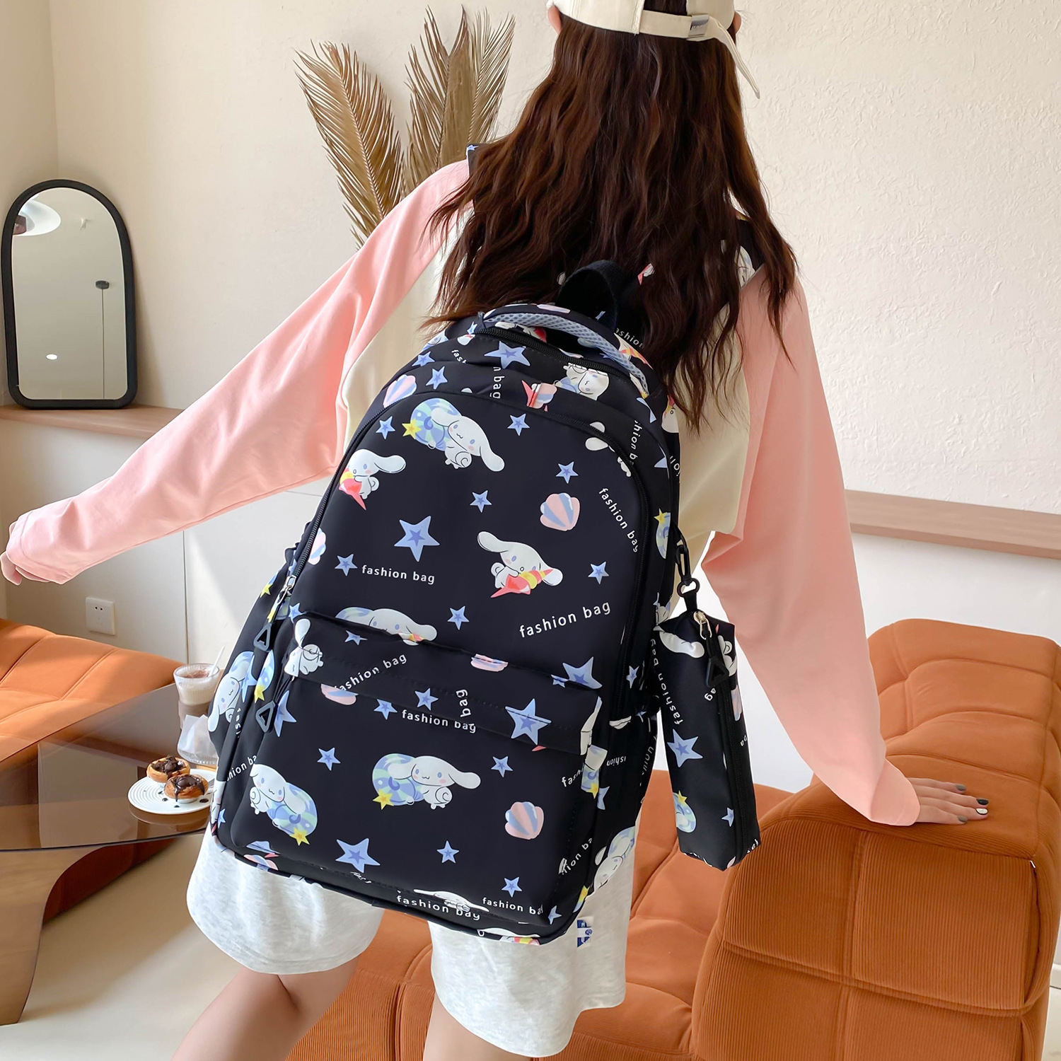 Two-piece backpack for girls in school, lightweight and lightweight bag for students in grades 3 to 6, schoolbag for junior high school students pic 31