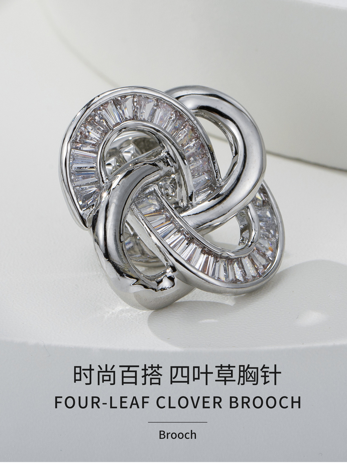 A new trendy neckline decorative brooch with a small chanel-style silk scarf buckle, a corset, and a geometric design brooch for a suit overcoat pic 2