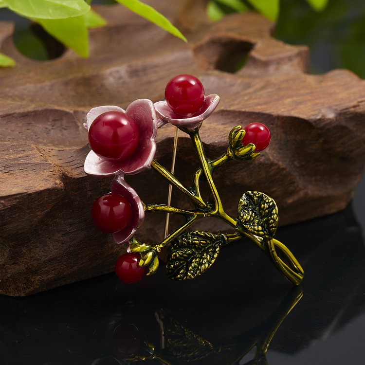 Cross-border best-selling plant series brooches, daisies, sunflowers, lacquered vases, maple leaf flower brooches and brooch accessories pic 40