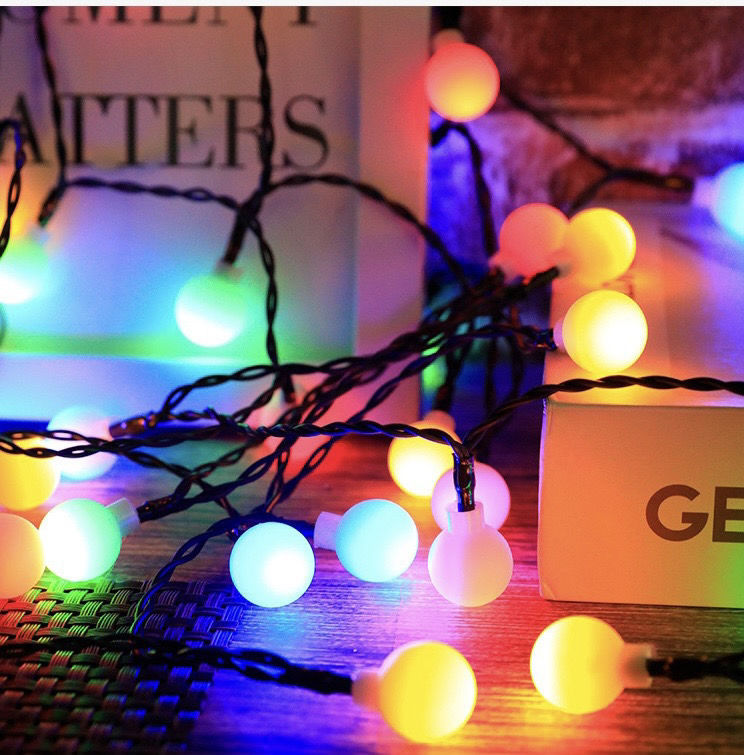 LED气泡球太阳能灯串户外防水星星串灯露营氛围彩灯庭院装饰灯带详情22