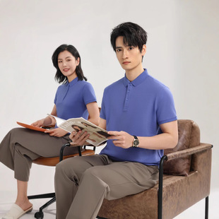定制夏季男士POLO衫翻领短袖修身潮流半袖体恤男装有领加工详情13