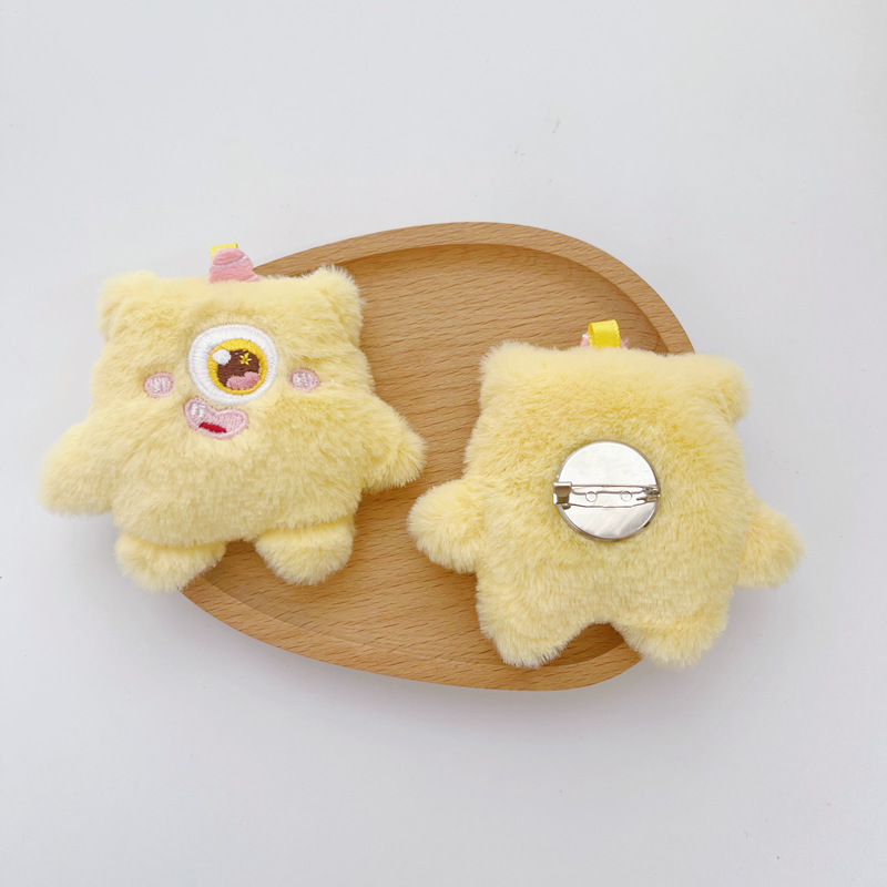 ins可爱卡通毛怪胸针毛绒小怪兽书包钥匙配饰玩偶diy围巾手工辅料详情12