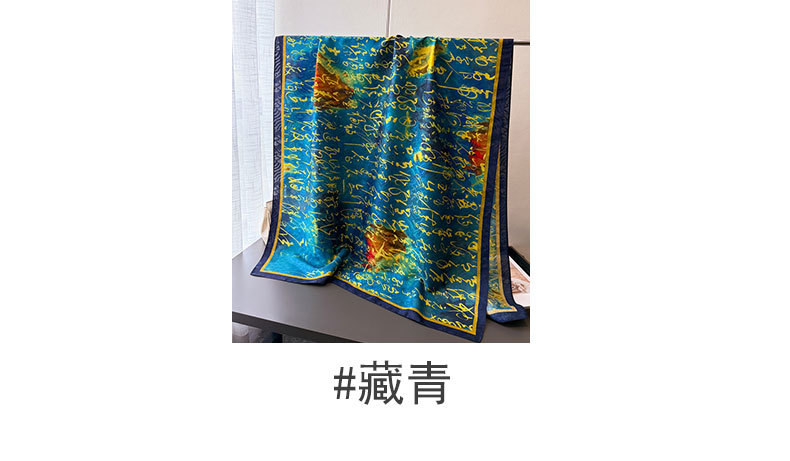 国潮古韵墨香印花香云纱春夏新款丝巾大长巾旅游披肩防晒女士围巾头巾详情7