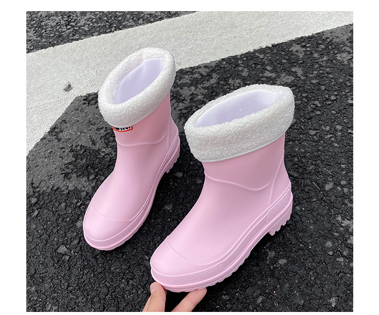 跨境时尚女雨鞋防滑水鞋防水雨靴韩版新款短筒套脚休闲工作出口详情33
