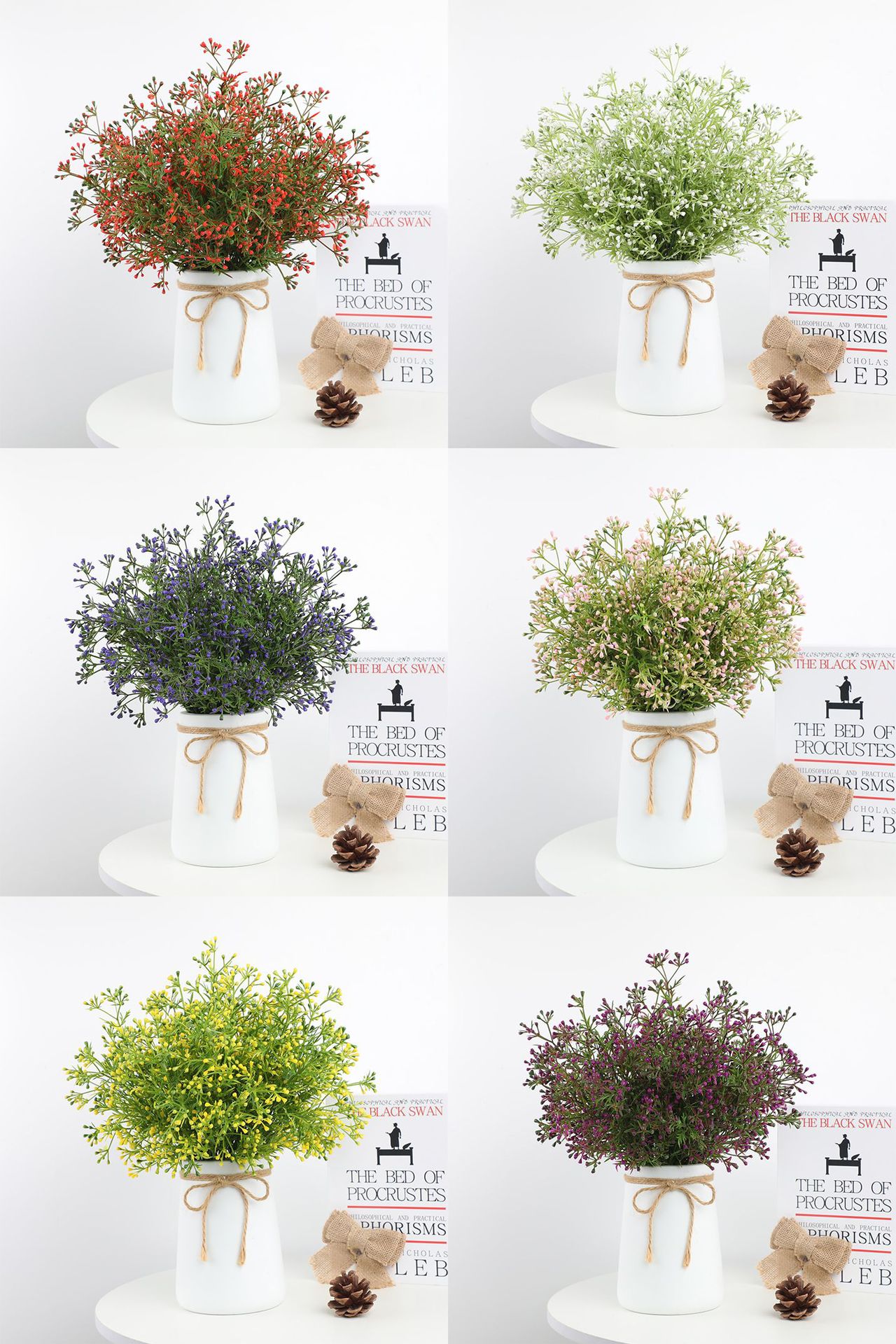 仿真花小雪果塑料小草假花假草家居户外装饰摆件道具仿真绿植批发详情2