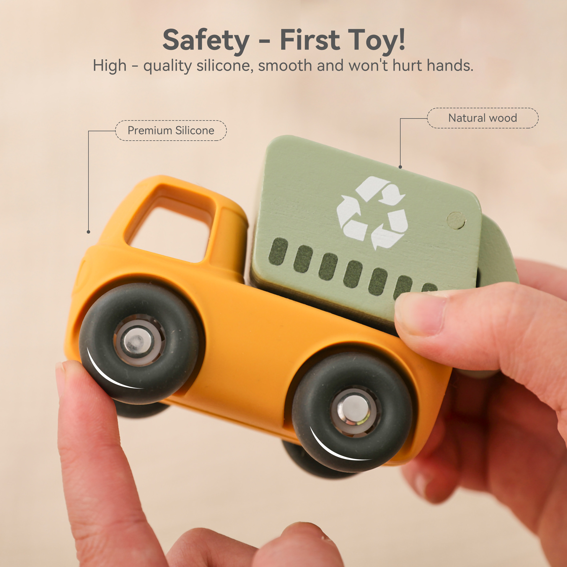 A new type of silicone toy car for infants and toddlers made of silicone material, featuring a gripping inertial hand-pushed car model pic 5