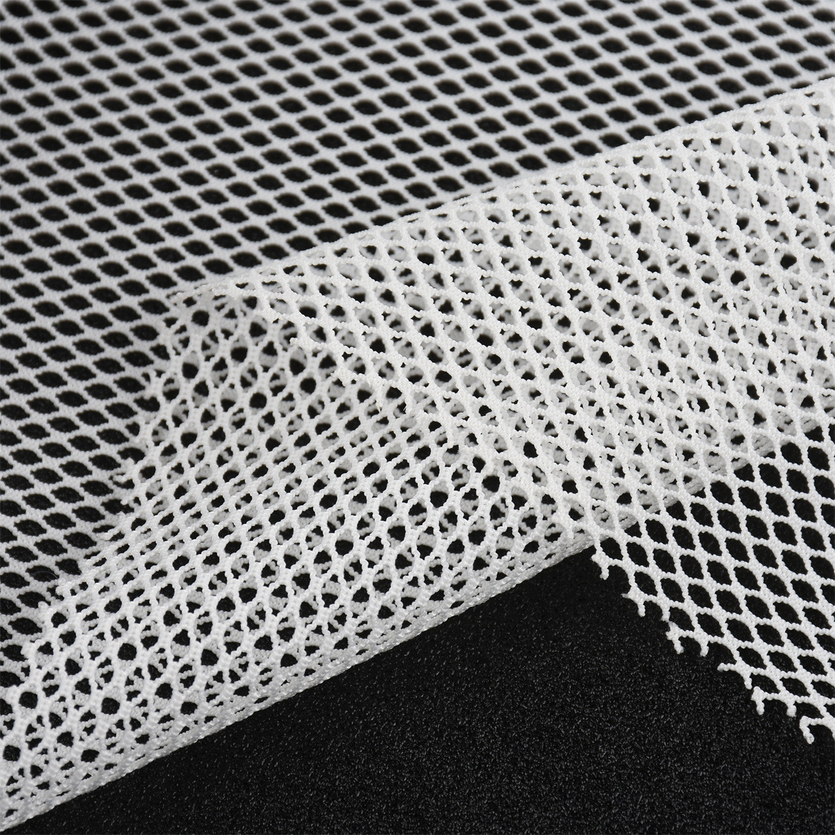 Polyester-ammonia elastic coarse diamond-shaped mesh fabric weft knitted diamond-shaped mesh fabric for luggage, handbags and shoes pic 5