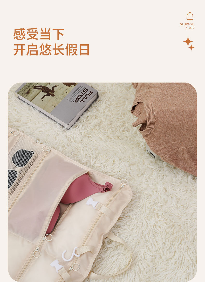 Lazy seven-in-one travel storage bag, luggage storage and organization bag, clothes hanging bag, underwear storage and sorting bag pic 13