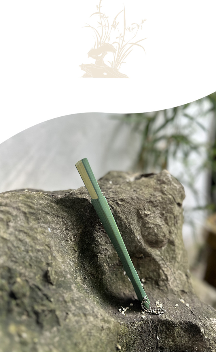 古风扇子折扇中国风夏季汉服旗袍折叠扇小竹扇子跳舞扇舞蹈扇绿色详情5