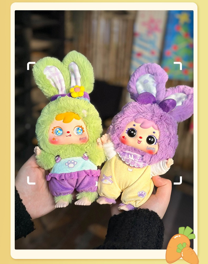 正版三小毛小熊小免的欢乐野餐系列挂件毛绒潮玩盲盒批发背包装饰详情13