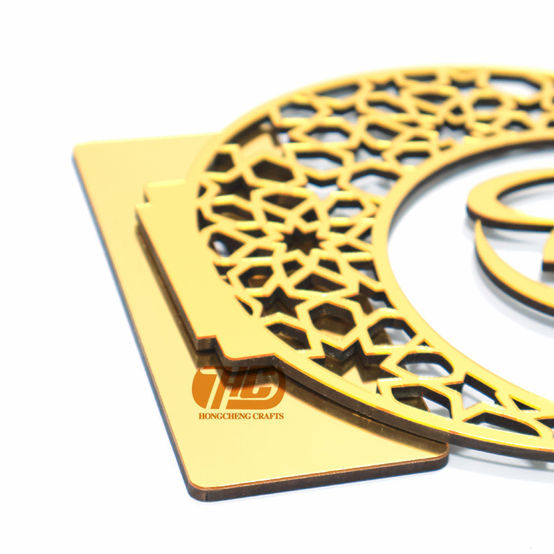 跨境月亮镂空亚克力镜面立体节日家居装饰桌面摆件摆台字母工艺品详情6