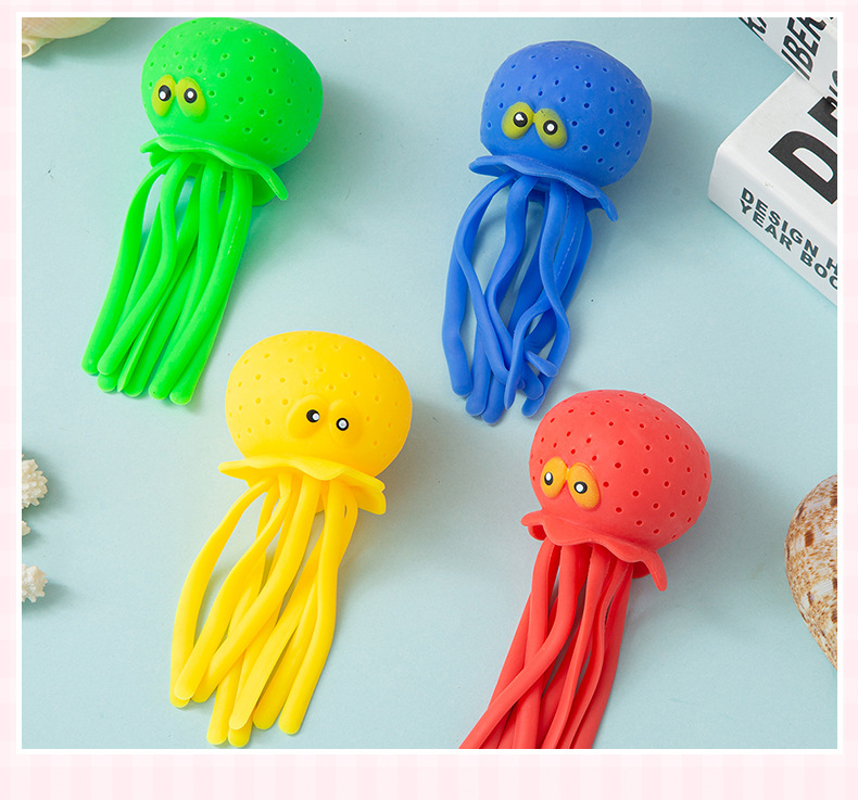 跨境热卖戏水章鱼儿童洗澡捏捏乐喷水沙滩解压玩具批发运动休闲玩水玩具详情12