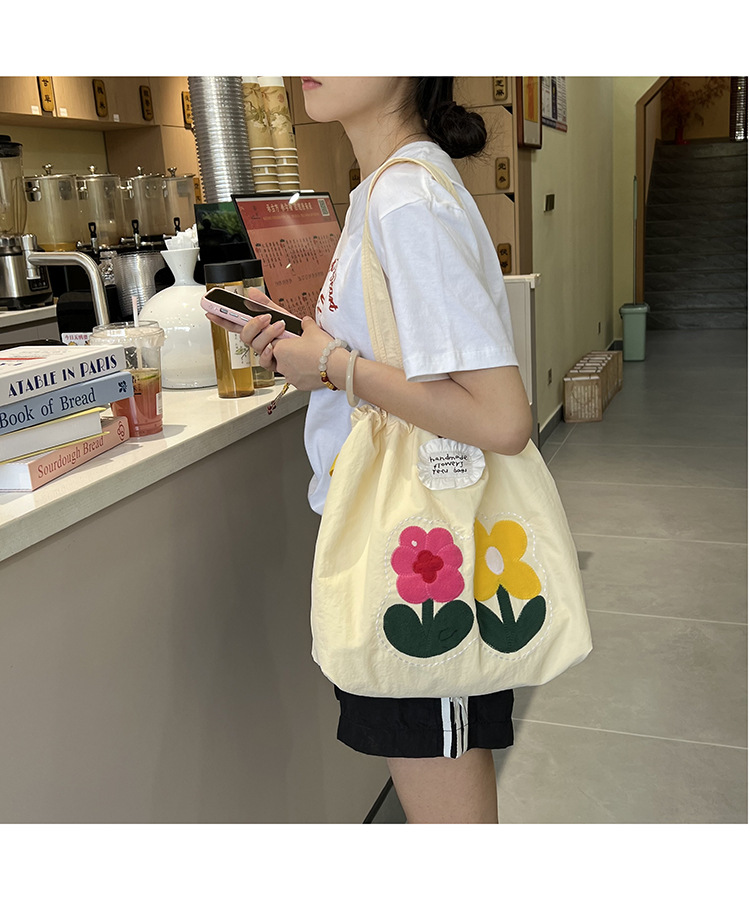 春夏新款小花布包潮流刺绣花朵托特包时尚2025ins 风包女上班通勤详情13