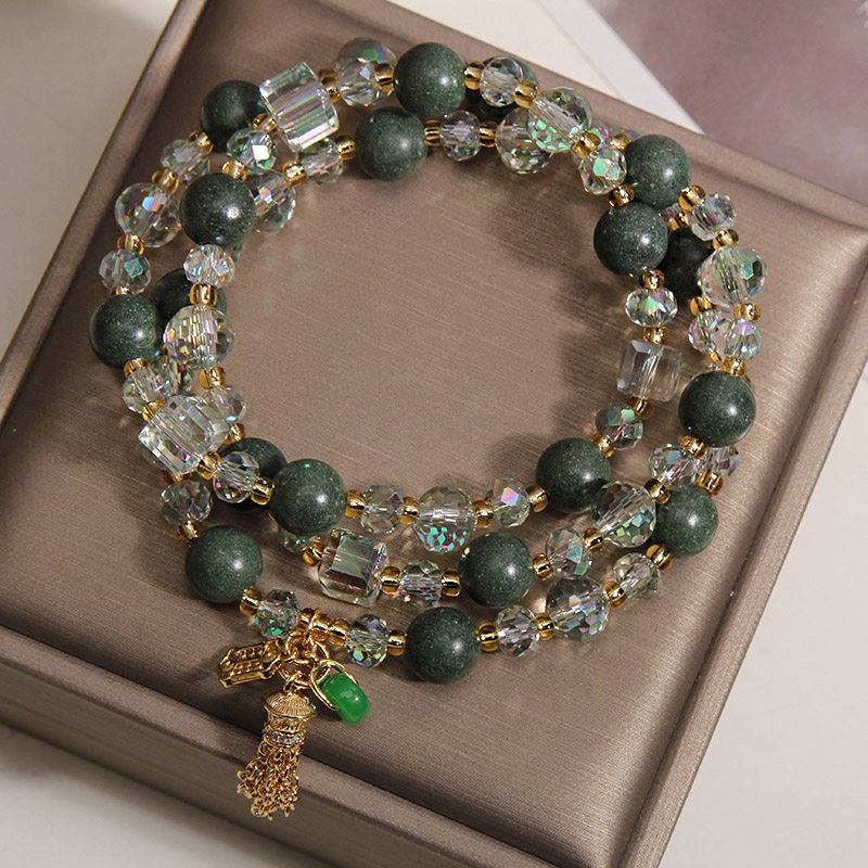 合香珠水晶多圈手链女款轻奢小众平安扣吊坠手串送闺蜜礼品饰品手饰详情6