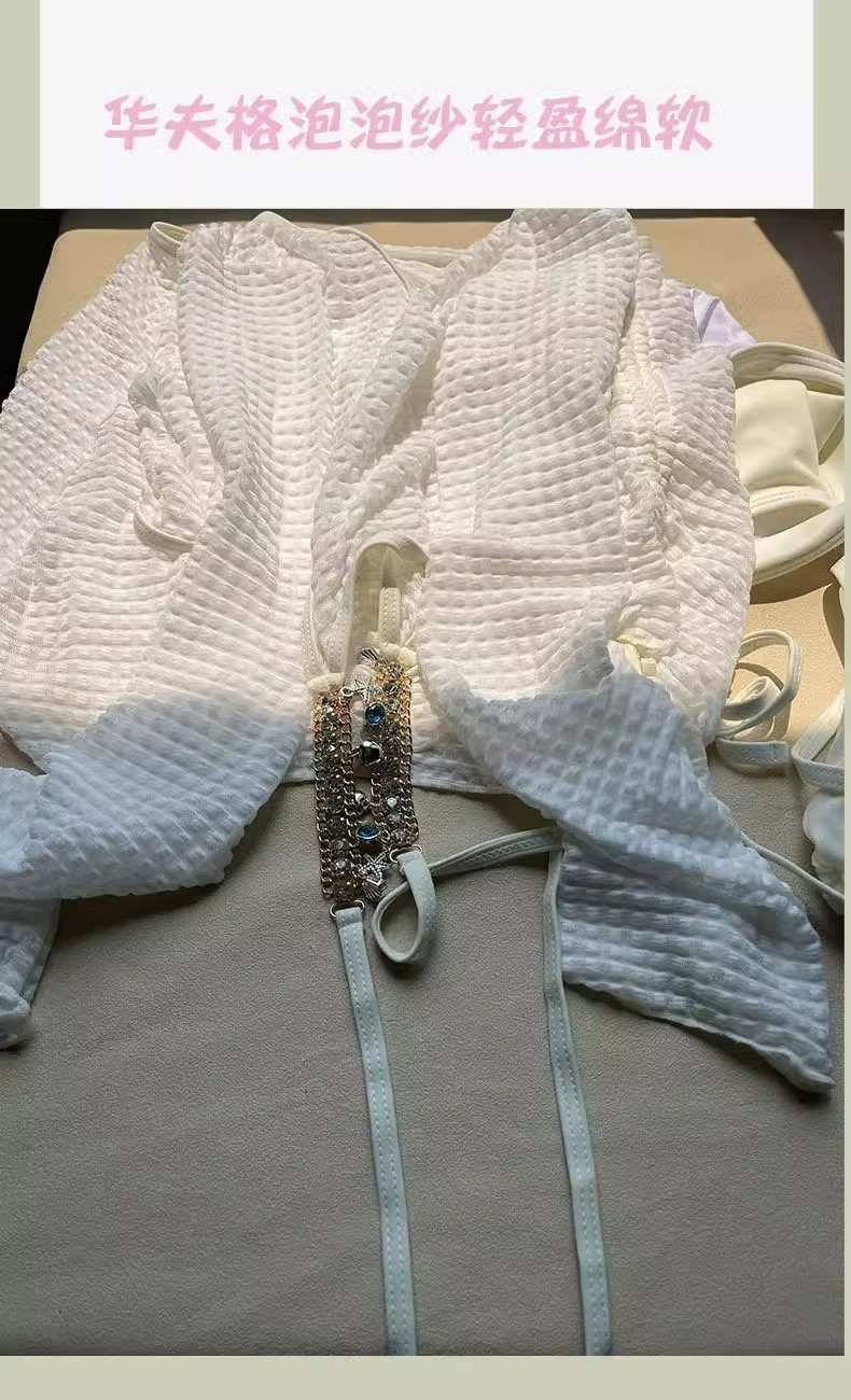 跨境游泳衣女高级感比基尼四件套bikini性感长袖防晒温泉泳装外贸-125013详情11