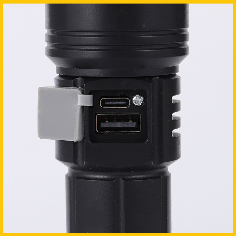 The new jy-908 high-power white laser flashlight with multi-functional digital display pic 9