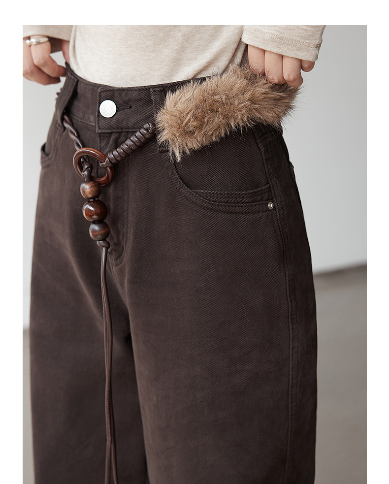 【 Denim Simple】 Ge Ming Korean Commuter straight-leg jeans for Women 2025 Autumn New Style Long Pants N732C pic 37