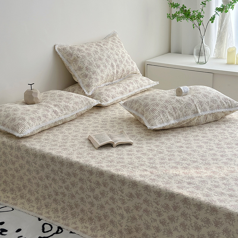 Lisa series, a three-piece set of all-cotton high-temperature sand-washed cotton bed cover, is skin-friendly, breathable and suitable for all seasons pic 35