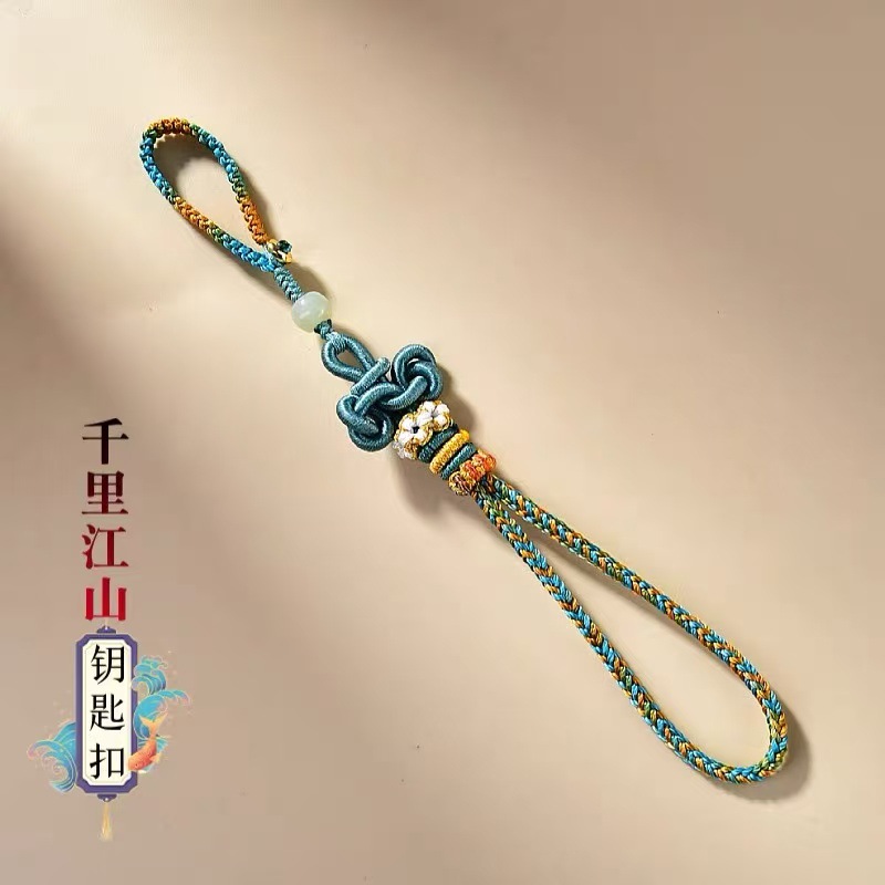 新款手机链手工编织精致文昌结挂绳手机挂绳好运平安招财钥匙扣链详情10