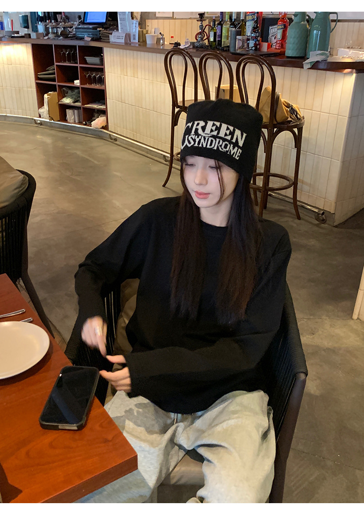 春秋长袖T恤女新款白色宽松内搭打底衫衣服韩系女装上衣一件代发详情12