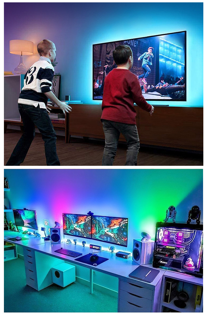 المصابيح الوهمية العابرة للحدود من طراز RGB ذات مزود بإضاءة فائقة 5050 من مصابيح الهواء الطلق المضادة للمياه pic 18
