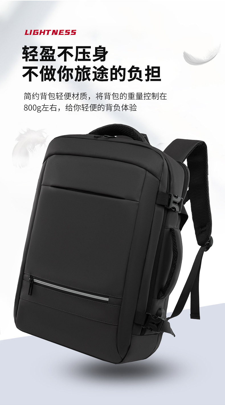 The new business backpack for men with a high-end feel, large-capacity water-resistant computer backpack, and multi-functional student backpacks are trendy pic 11
