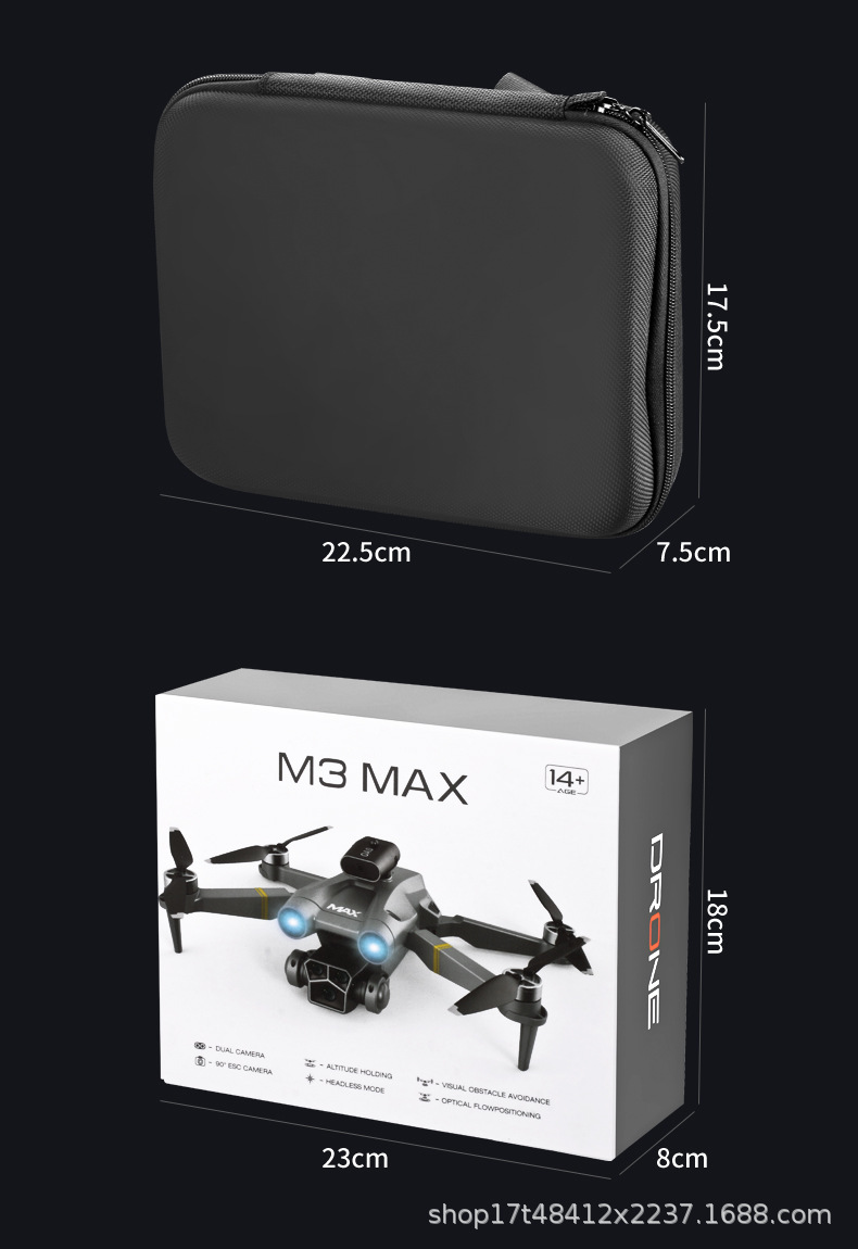 跨境新品M3无人机8K高清双摄像航拍避障光流悬停遥控四轴飞行器详情22
