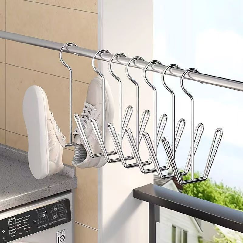 【 Zone 2-13 】 Shoe drying rack 10/ bundle 1000/ piece Shoe drying rack Stainless steel shoe rack Balcony Window sill windproof shoe rack Thickened shoe rack New style slippers rack 1 yuan wholesale pic 6