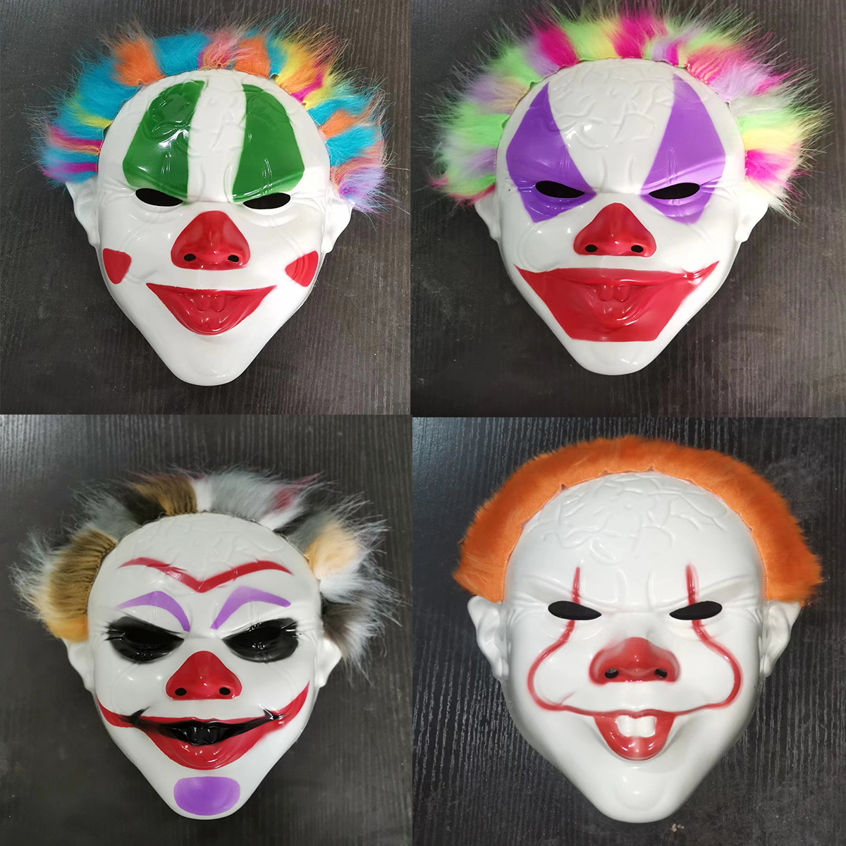 新款小丑面具万圣派对搞笑装扮舞会道具全脸恐怖回魂小丑面具批发详情1